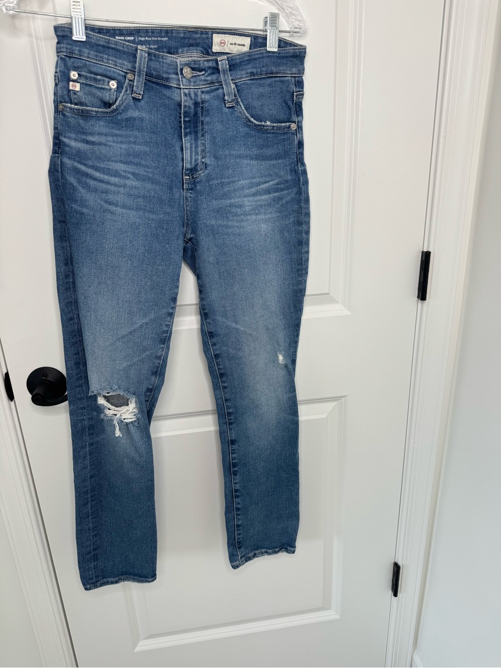AG Adriano Goldschmied high rise slim straight Mari Crop jeans 26
